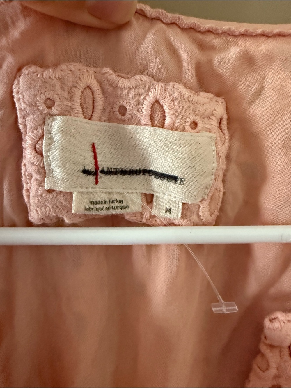 anthropologie somerset mini eyelet dress pink size medium nwot - Picture 6 of 7
